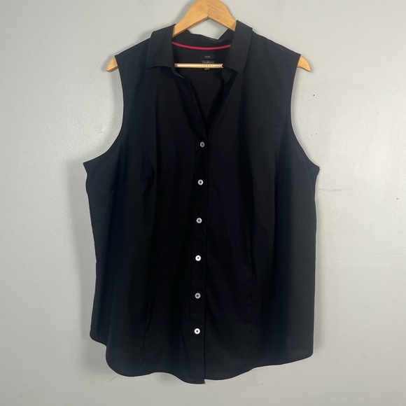 Talbots black sleeveless collar tank top size 18W - Picture 1 of 7